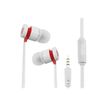 TX Kit main libre - Ecouteurs filaire avec micro - intra-auriculaire - blanc 