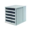 HAN Monitor - Module de classement ouvert 5 tiroirs - gris clair