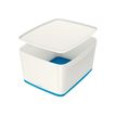 Leitz MyBox - Boîte de rangement format moyen - blanc/bleu