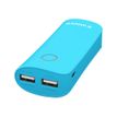 X-Moove Powergo Max Duo - Mobiele oplader - 6000 mAh - 2 uitgangsaansluitingen (2 x USB) - blauw
