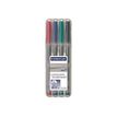 STAEDTLER Lumocolor 316 - Marker - niet permanent - zwart, rood, blauw, groen - inkt op waterbasis - 0.6 mm - fijn - pak van 4