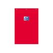 Oxford Bloc Orange - Bloknote - geniet - A4 - 80 vellen / 160 pagina's - extra wit papier - van ruiten voorzien - rode hoes