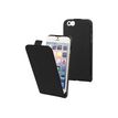 Muvit Slim - Flip cover voor mobiele telefoon - glad zwart - voor Apple iPhone 6