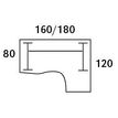 3253310200050-Bureau compact LOFTER - L160 cm - Retour à droite - Plateau imitation noyer - pied carbone - (pied de renfort obligatoire à rajou--2