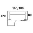 0404000123347-Bureau compact LOFTER - L160 cm - Retour à gauche - Plateau imitation Erable - pied Carbone - (pied de renfort obligatoire à rajou--2