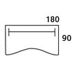 0404000123873-Bureau vague symétrique LOFTER - L180 cm - Plateau imitation chêne clair - pied Blanc--3