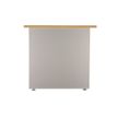 3253310175440-Bureau compact à droite DUAL - L180 cm - Pieds blanc - plateau imitation Chêne clair (Pieds de renfort ou caisson bout de bureau obligatoire à rajou--2