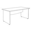 3253310174825-Bureau droit DUAL - L80 - Pieds blanc - plateau imitation Erable--5