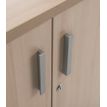 3253310146440-Armoire haute INEO/LEVEL/STEELY/WOODY - L80 x H180 x P47 - 2 portes - Corps blanc - Portes et dessus imita--2