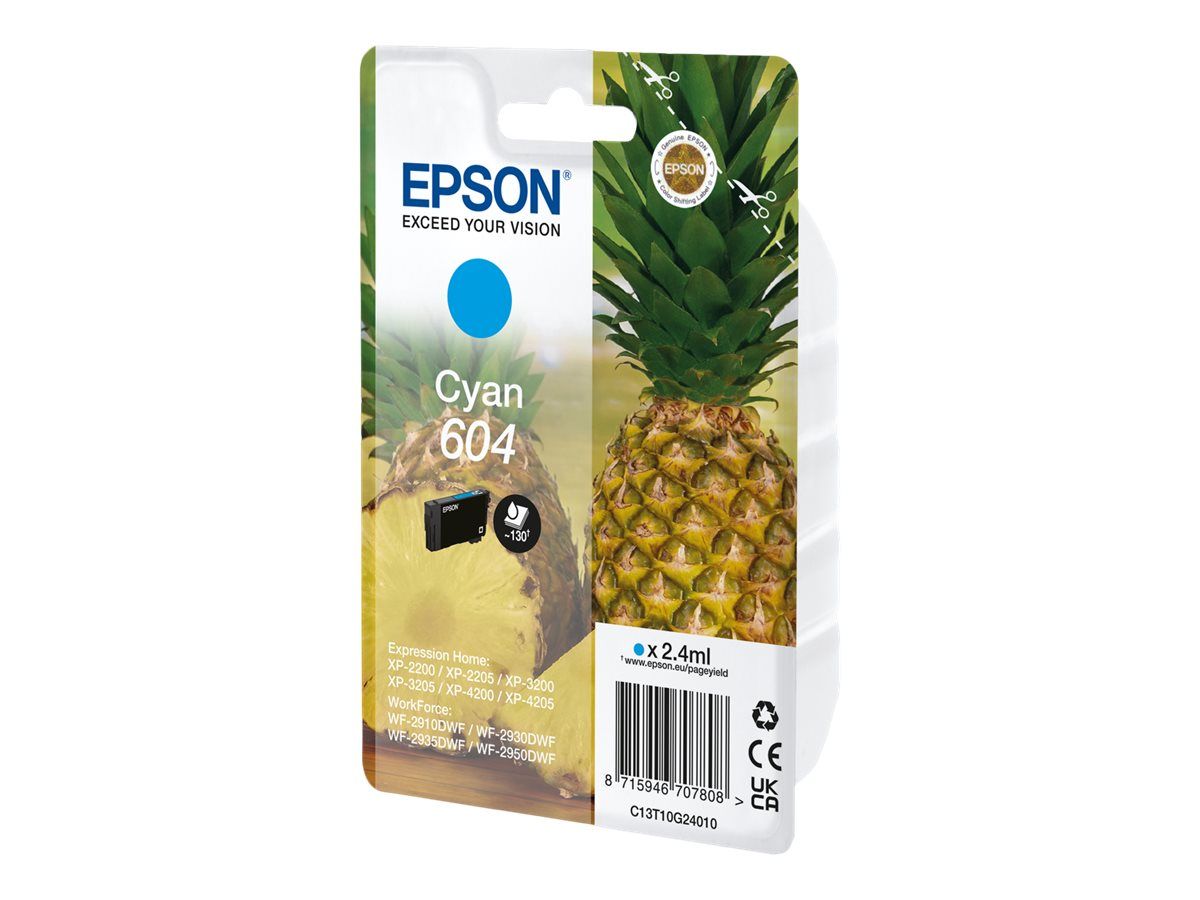 Epson Multipack 604XL Ananas, Cartouches d'encre d'origine, 4 couleurs:  Noir XL, Cyan XL, Magenta XL, Jaune XL, XP-2200, XP-2205, XP-3200, XP-3205
