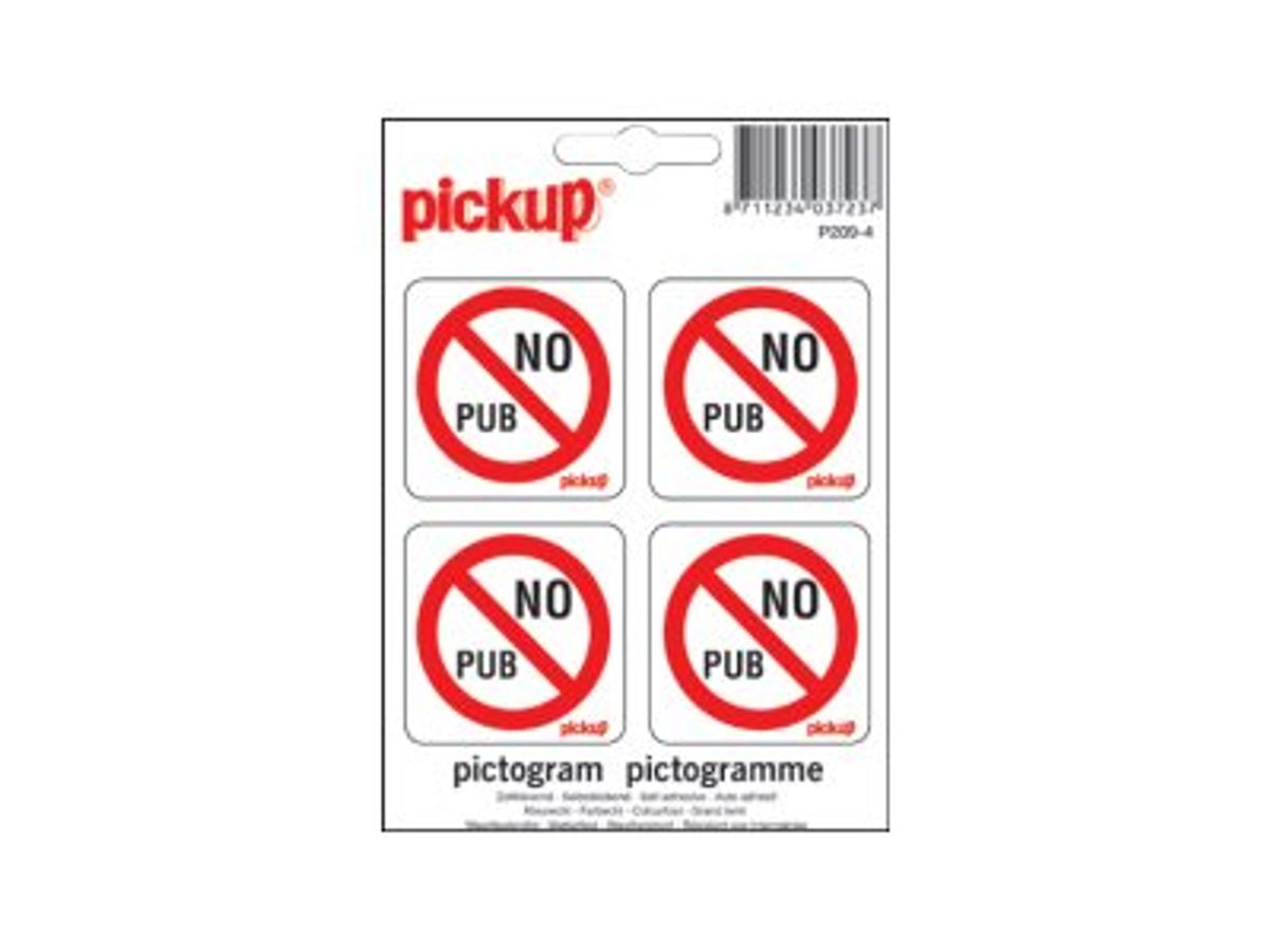 Sticker / Autocollant Pas de Publicité dans ma boîte aux lettres. 9 x 9 cm