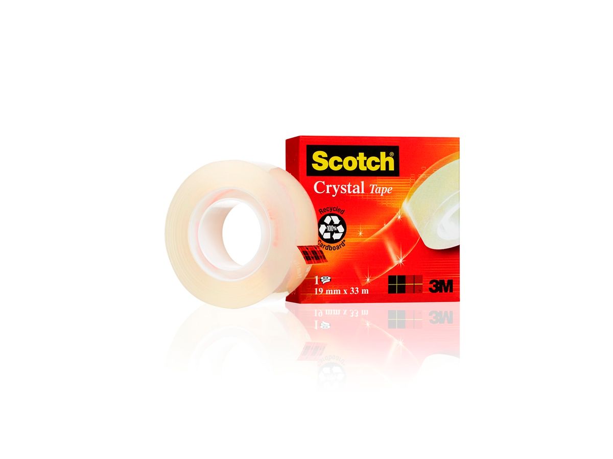 Scotch Ruban adhésif Crystal Clear 600, 19 mm x 10 m, carton - Achat/Vente  SCOTCH 9011321