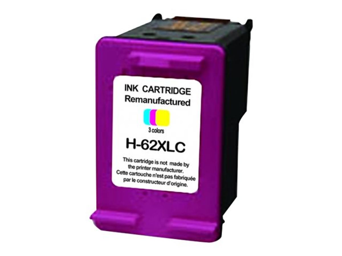 Cartouche compatible HP 62XL - cyan, magenta, jaune - Uprint