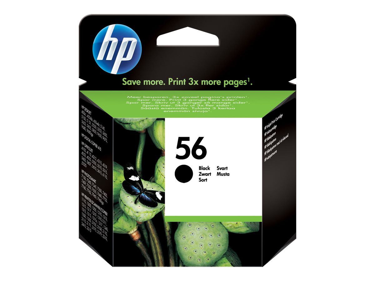 HP 56 Cartouche d'encre noire authentique (C6656AE) pour HP