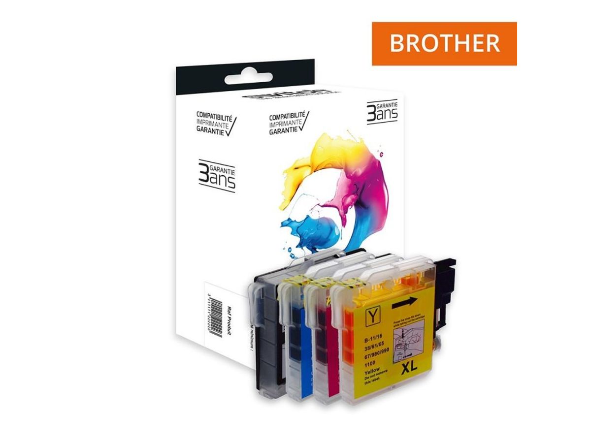 Brother LC980 Magenta, cartouche encre compatible LC-980M (500 pages)