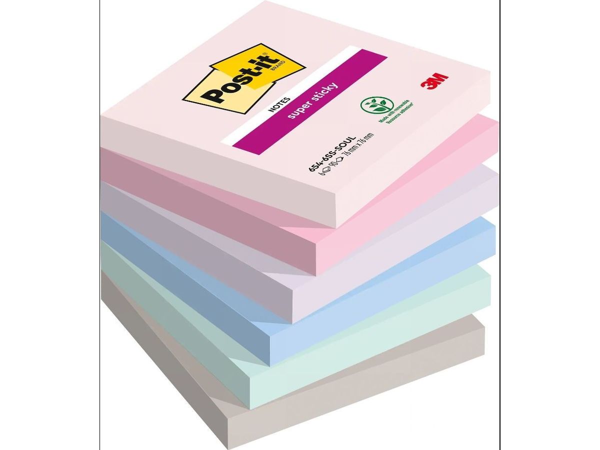 Marque-pages Post-it® - 4 couleurs -5.08 x 3.81 cm - Class - 6 x 24  feuilles - Notes repositionnables - Post-it - Carnets - Blocs notes -  Répertoires