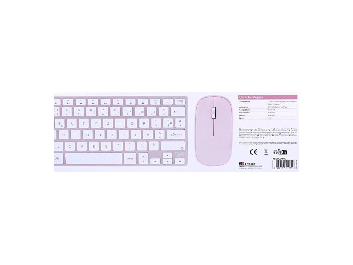 T'nB iClick - ensemble clavier sans fil et souris sans fil - vert