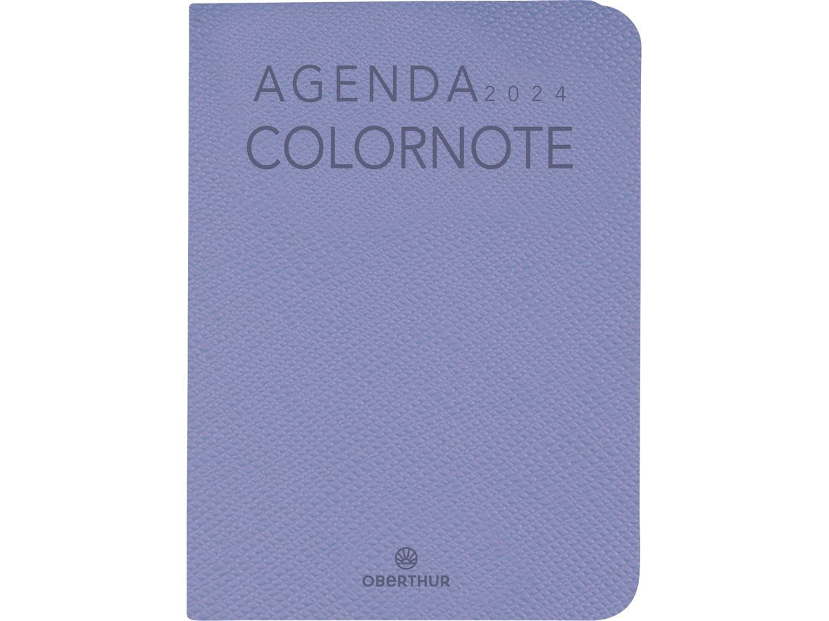 Agenda de poche Colornote - 1 semaine sur 2 pages - 7,5 x 10,5 cm - lilas -  Oberthur
