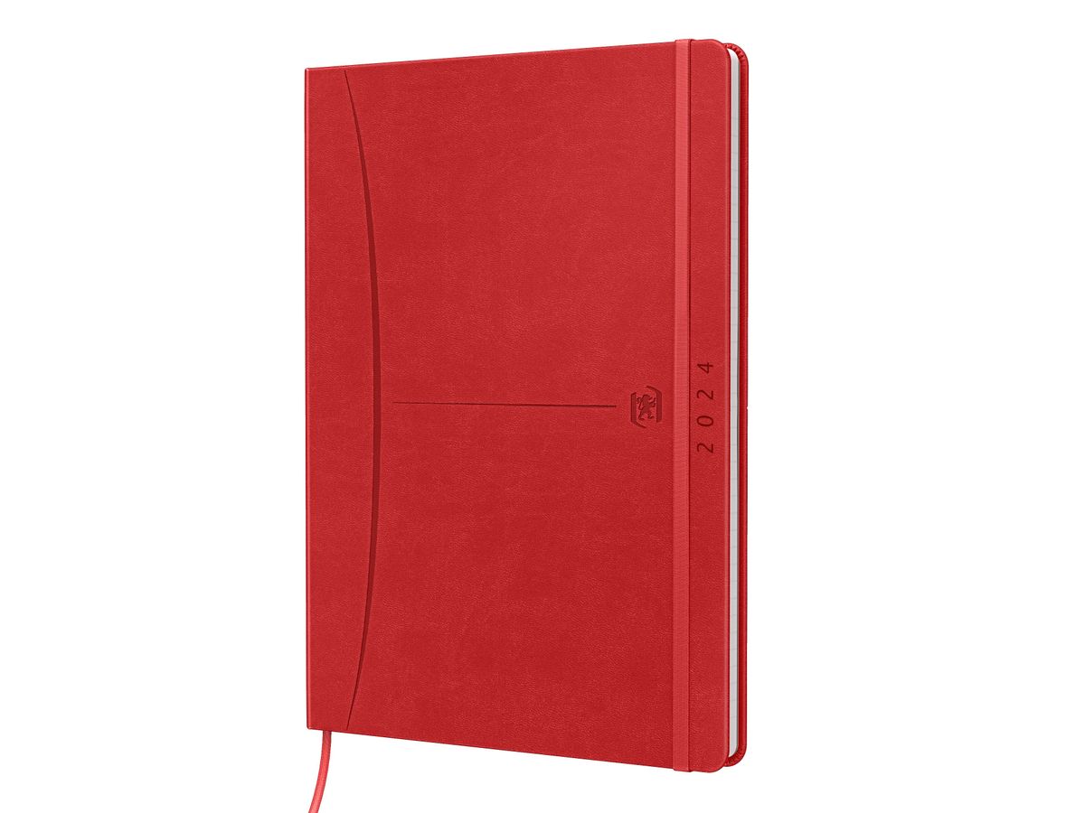 Agenda semainier Oxford Signature - 18x25 cm - Rouge - Agendas de