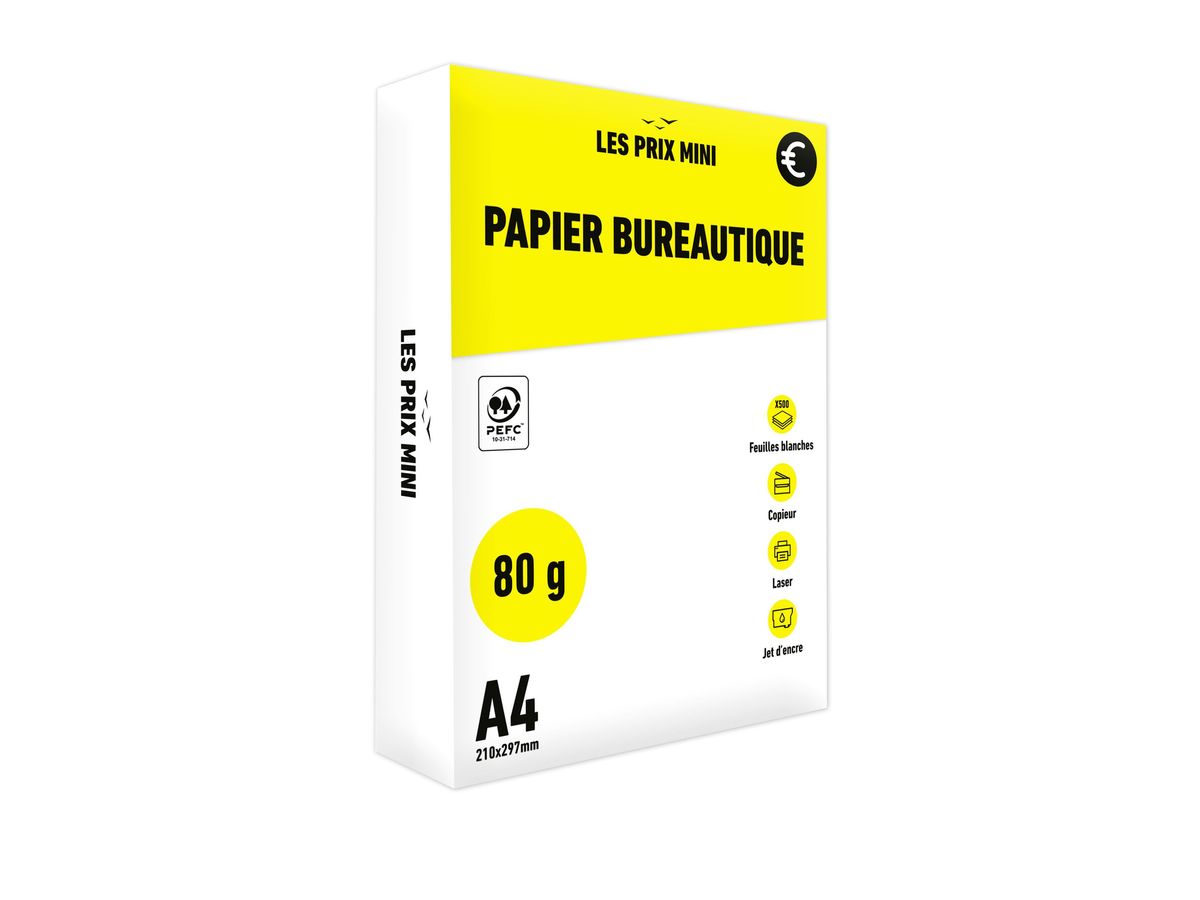 Papier copieur Clairefontaine recyclé A4 80g ramette de 500