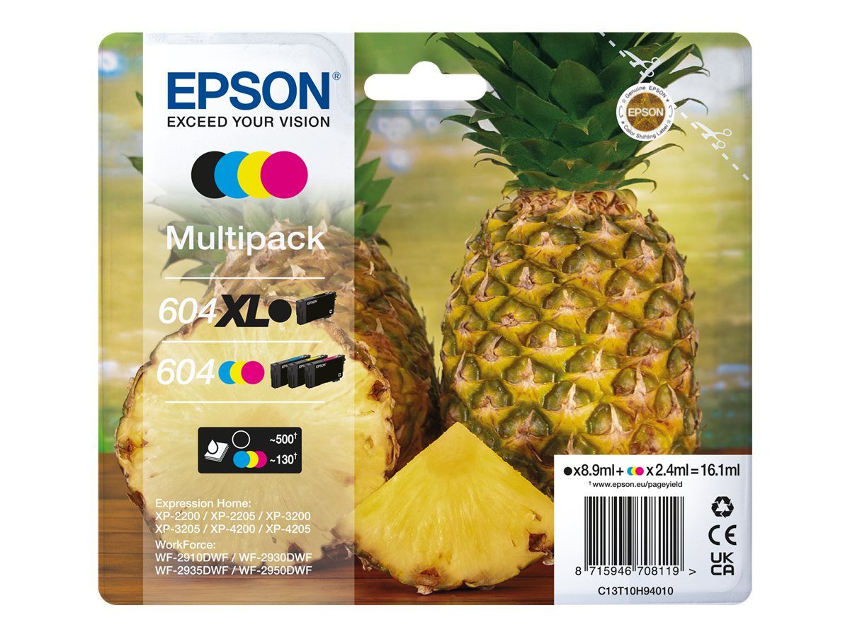 Epson 604XL/stand Ananas - pack de 4 - noir XL, jaune, cyan, magenta -  cartouche d'encre originale