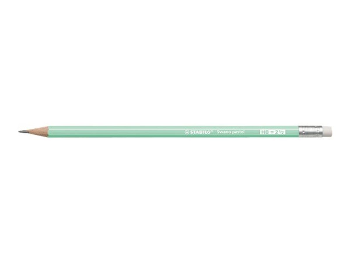 STABILO - Crayon à papier - HB - vert pastel - embout gomme