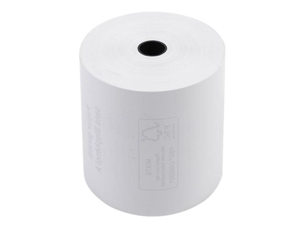 50 Bobine Papier Thermique SANS BISPHÉNOL 80 x 80 x 12 mm SANS