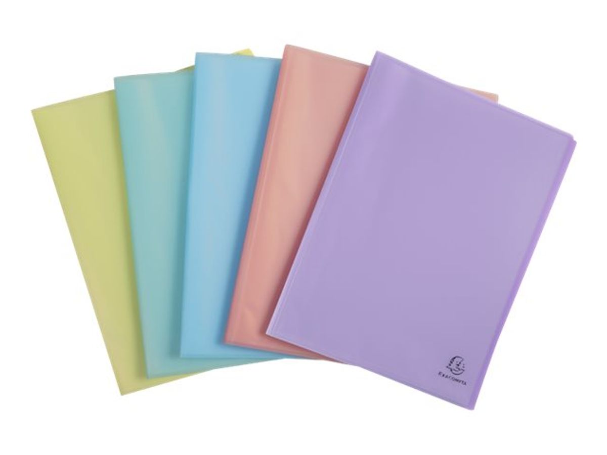 Protège-documents Eco polypropylène translucide A4 40 pochettes - 80 vues  couleurs assorties sur