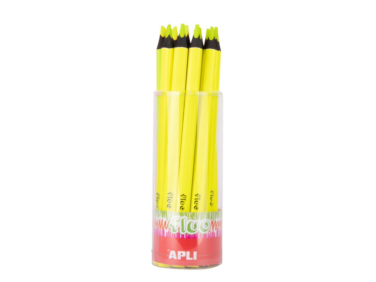Crayon de papier jaune fluo
