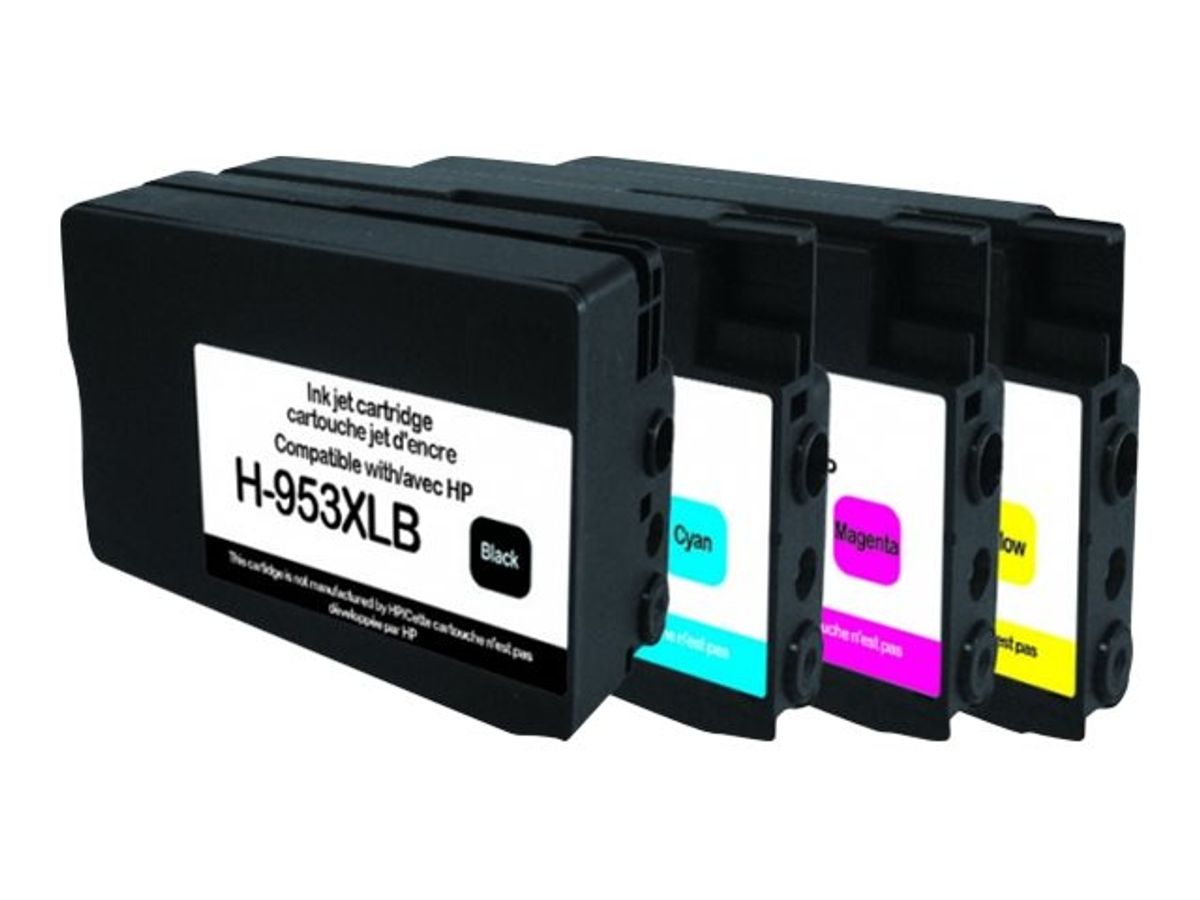 Cartouche compatible HP 953XL - pack de 4 - noir, cyan, magenta