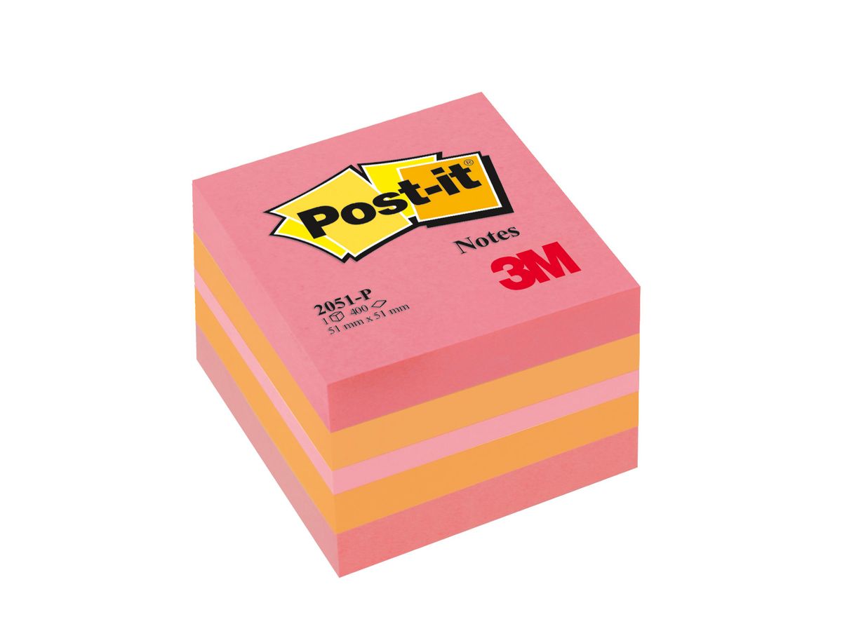 Mini-cube Post-it® couleurs Citron 51 x 51 mm - 400 feuilles - Notes  repositionnables - Post-it - Carnets - Blocs notes - Répertoires