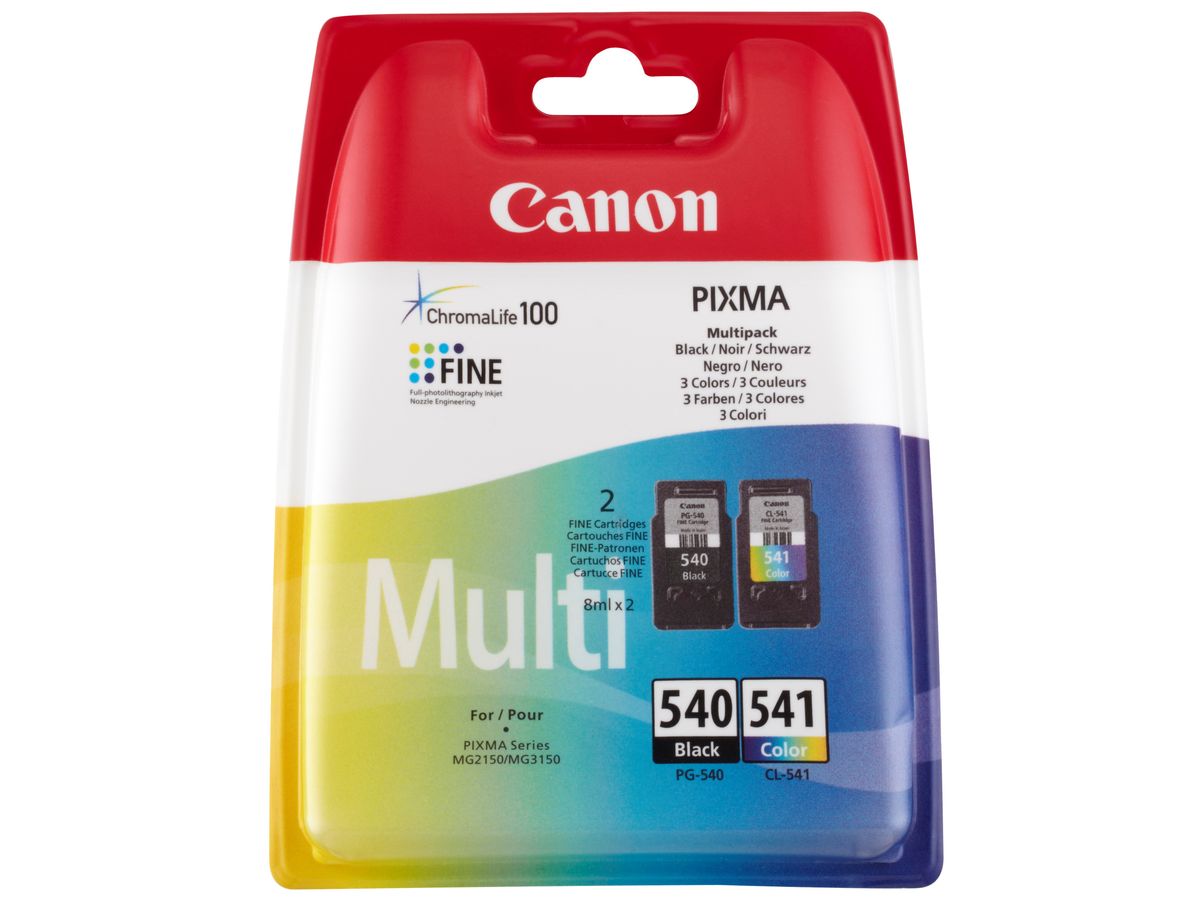 Canon PG-540/CL-541 - Pack de 2 - noir, cyan, magenta, jaune