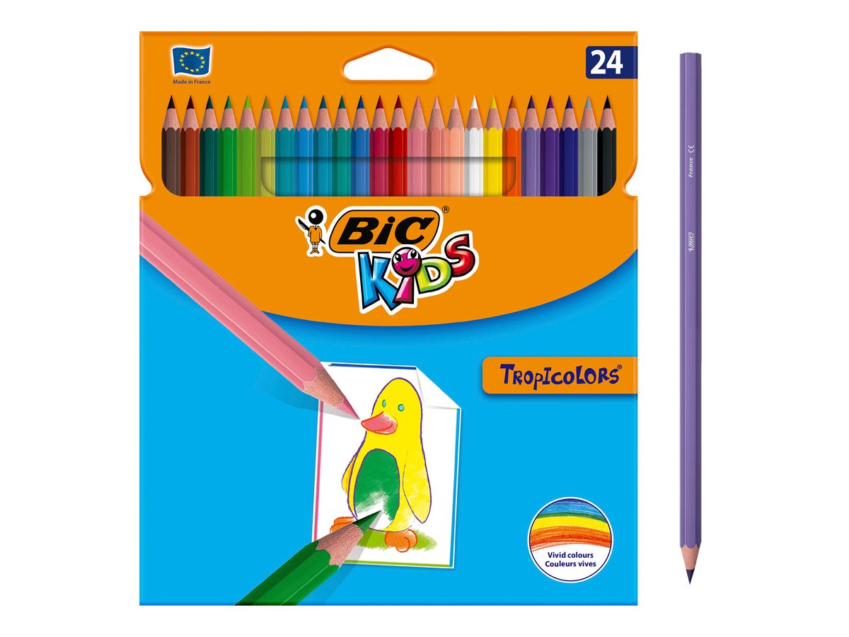 BIC Crayon feutre Feutres de coloriage Kid Couleur 24 pièces 0.8