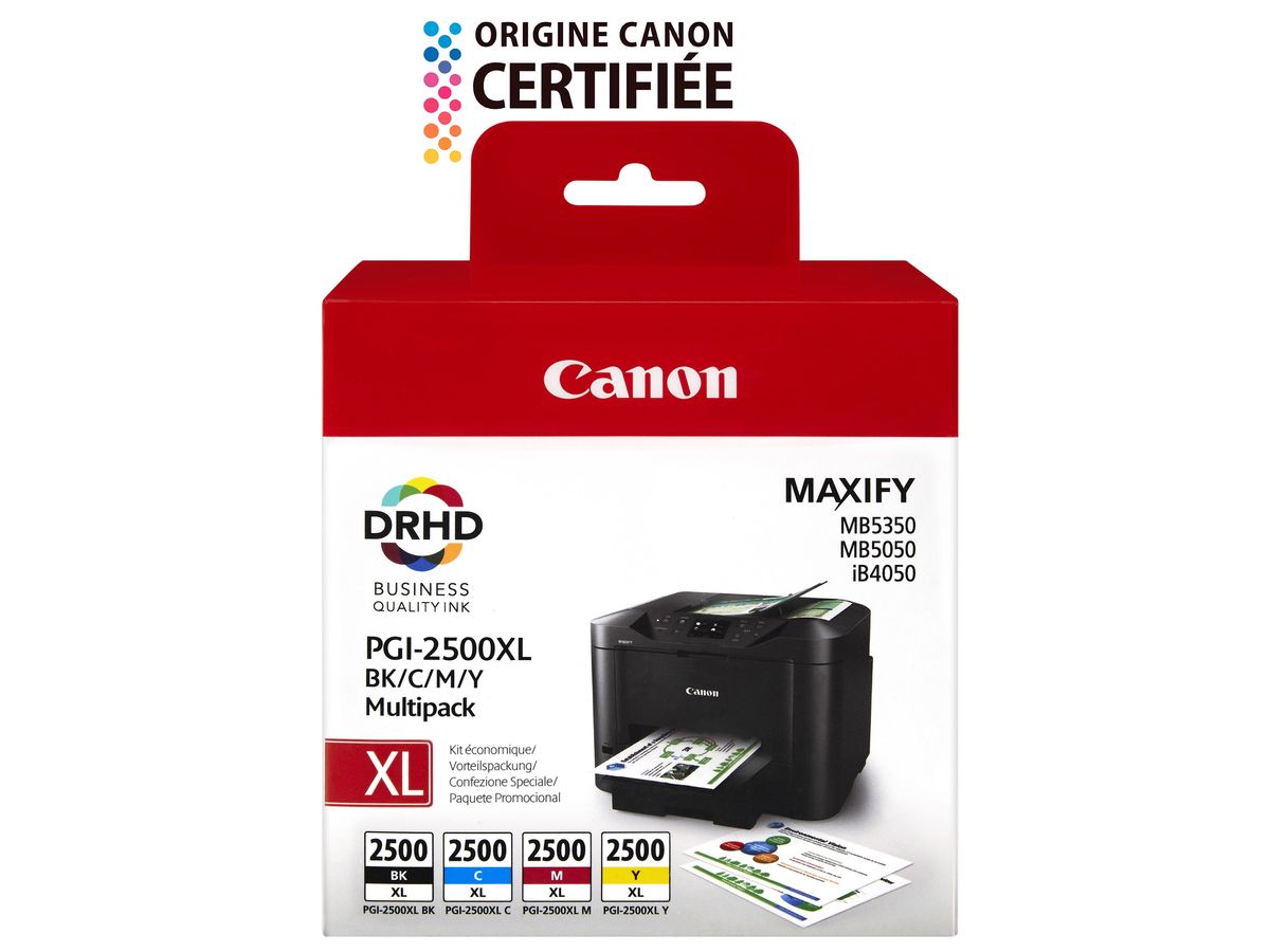 PGI-2500XL Cartouche encre Canon Compatible - Lot de 4 - k2print