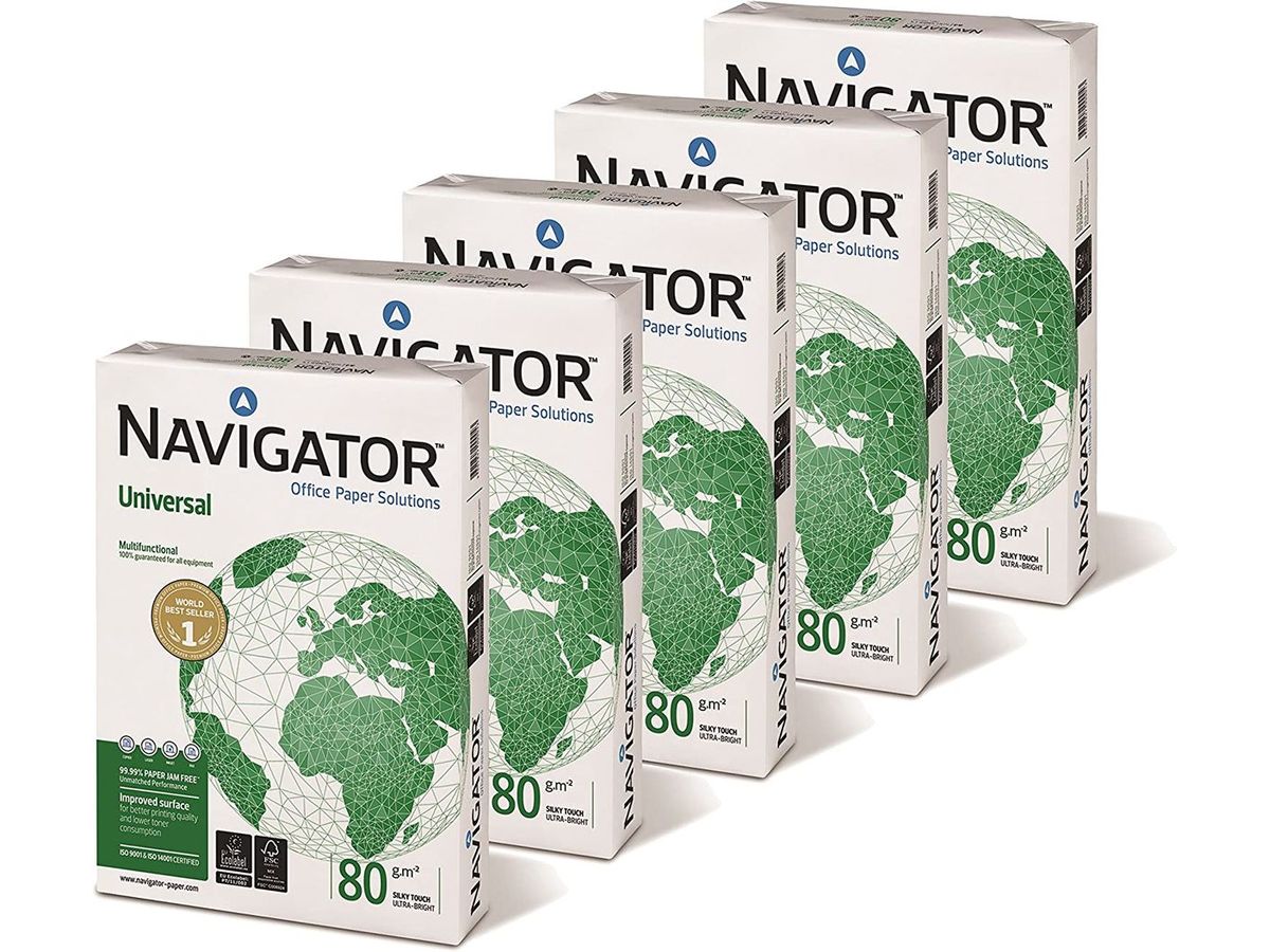 Navigator Universal - Papier blanc - A4 (210 x 297 mm) - 80 g/m² - 2500  feuilles (carton de 5 ramettes)