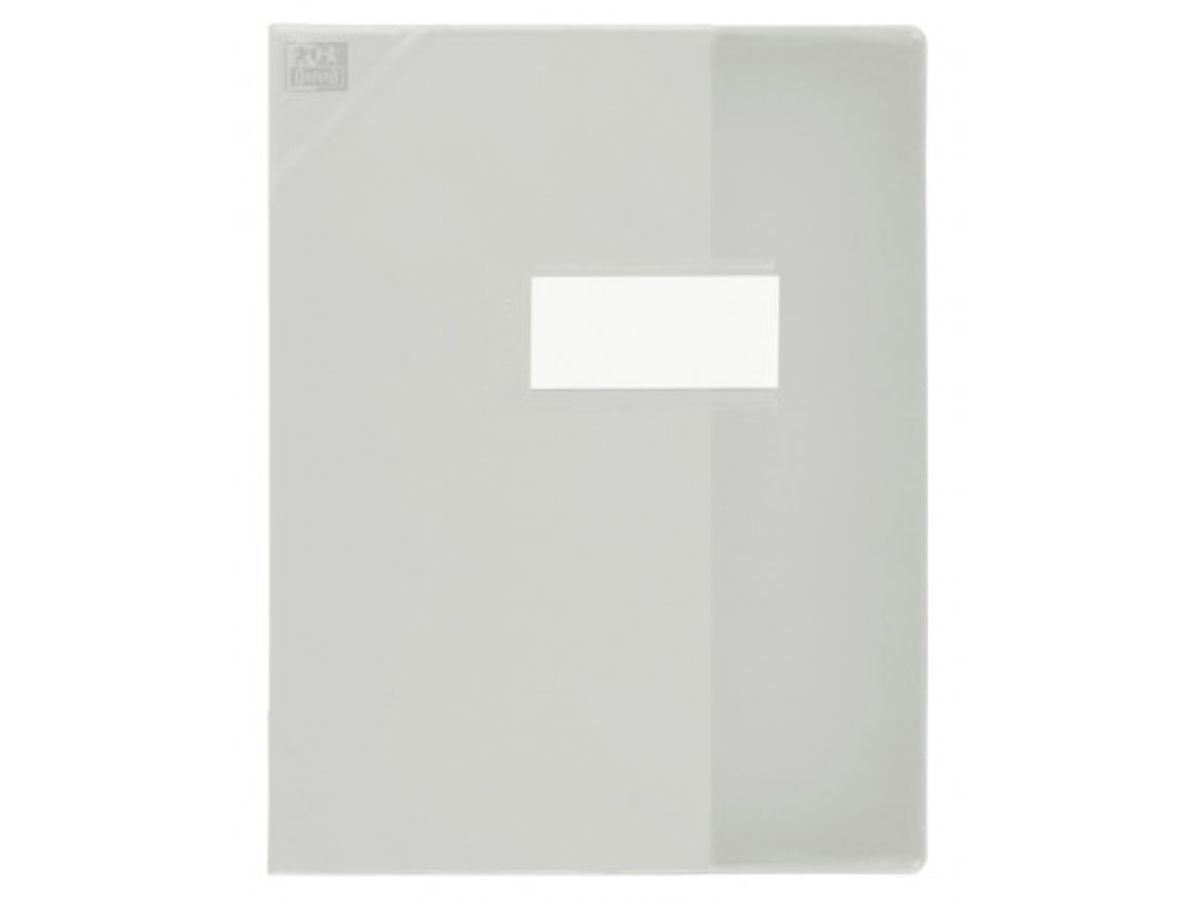 Protège-cahier format A4 21x29,7 avec porte étiquette - incolore