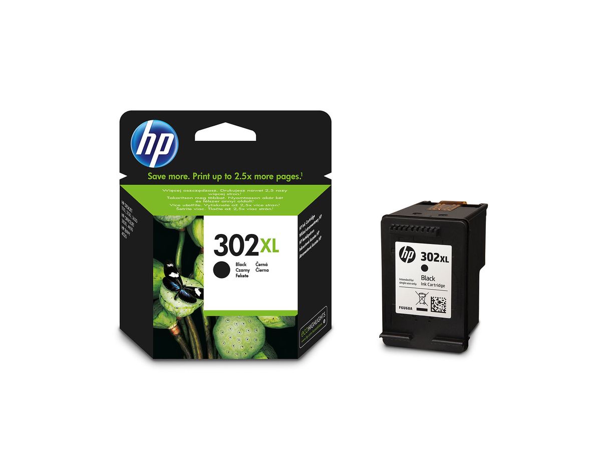 2 Cartouches MADE IN FRANCE compatibles HP 302XL - 1 Noir + 1 Couleur