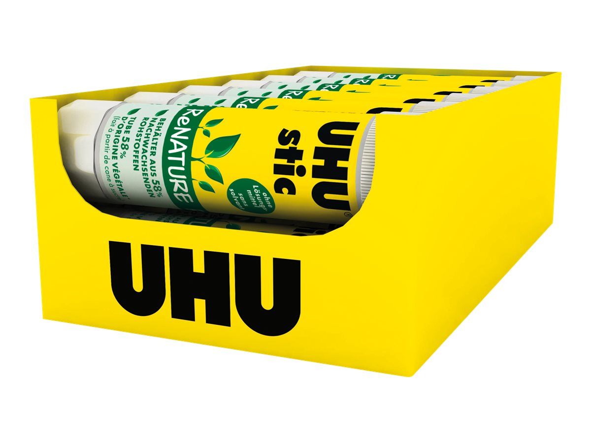 UHU - Stick de colle - 40g - Blanc - Lot de 12 - Achat / Vente
