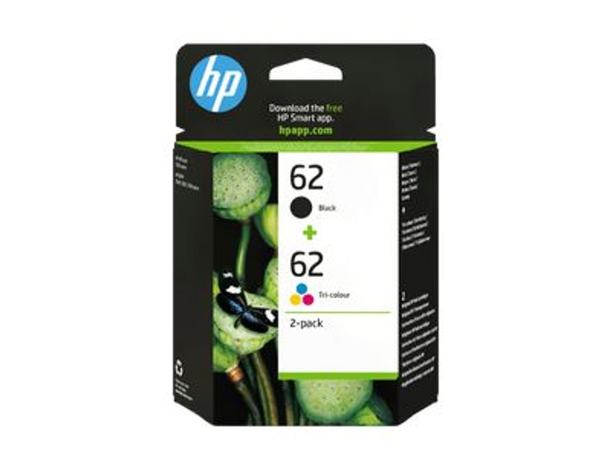 HP Pack de 2 Cartouches d'Encre HP 62 Noire et Trois Couleurs