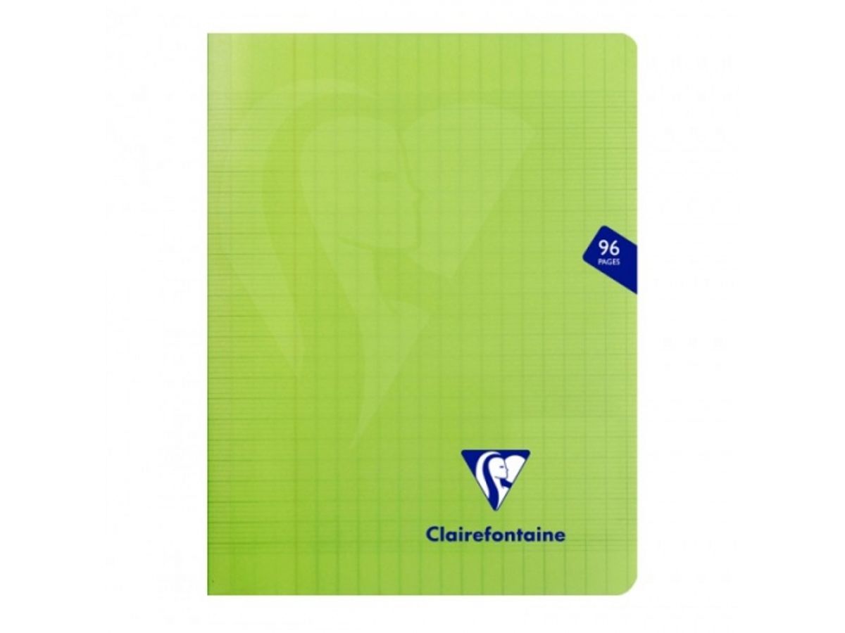 Cahier Polypro Mimesys Polypro 17X22 96P Grands Carreaux Seyes Jaune  Clairefontaine pas cher