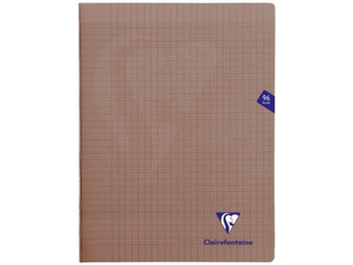 Clairefontaine Mimesys - Cahier polypro 24 x 32 cm - 96 pages - grands  carreaux (Seyes) - noir