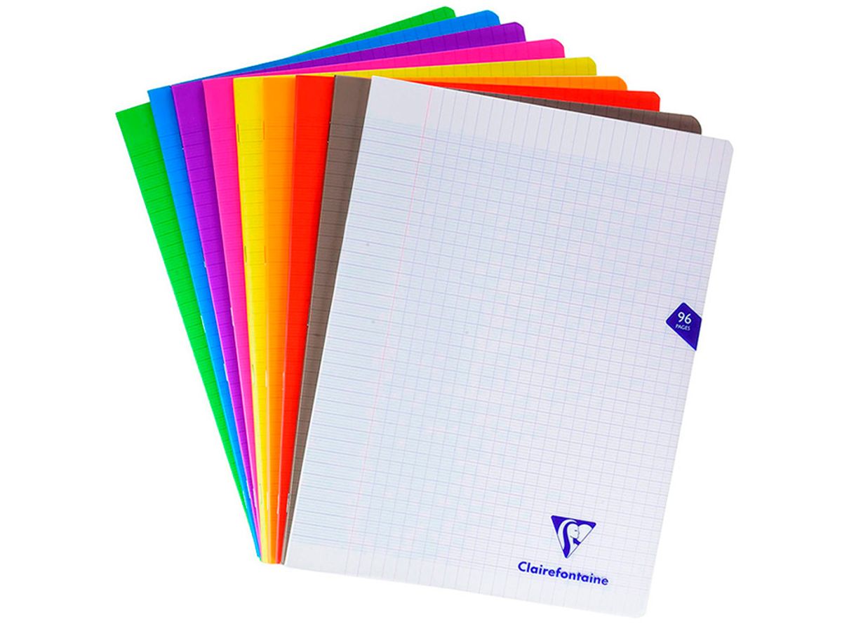 Cahier Polypro Mimesys A4 21x29,7 96P Grands Carreaux Seyes Gris