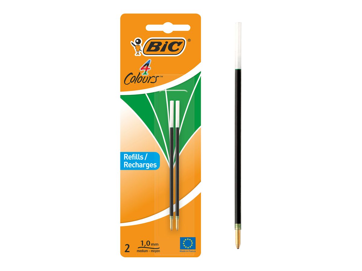 BIC 4 Couleurs - 2 Recharges pour stylo à bille - vert - 0.32 mm