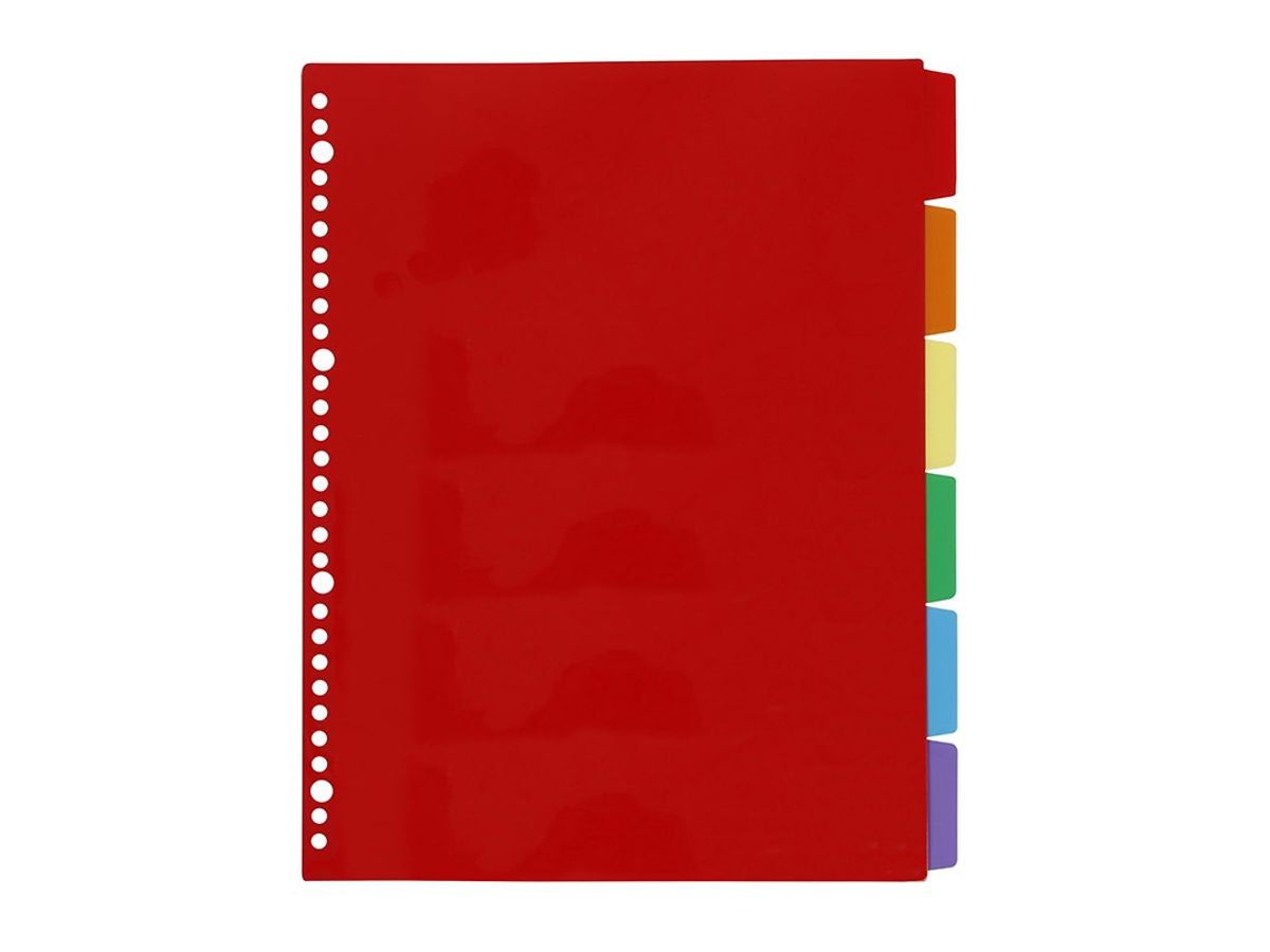 VIQUEL - Lot de 6 Intercalaires pour classeur A4 Maxi format - PVC - 24,5 x  30,5 cm - Coloris fluo