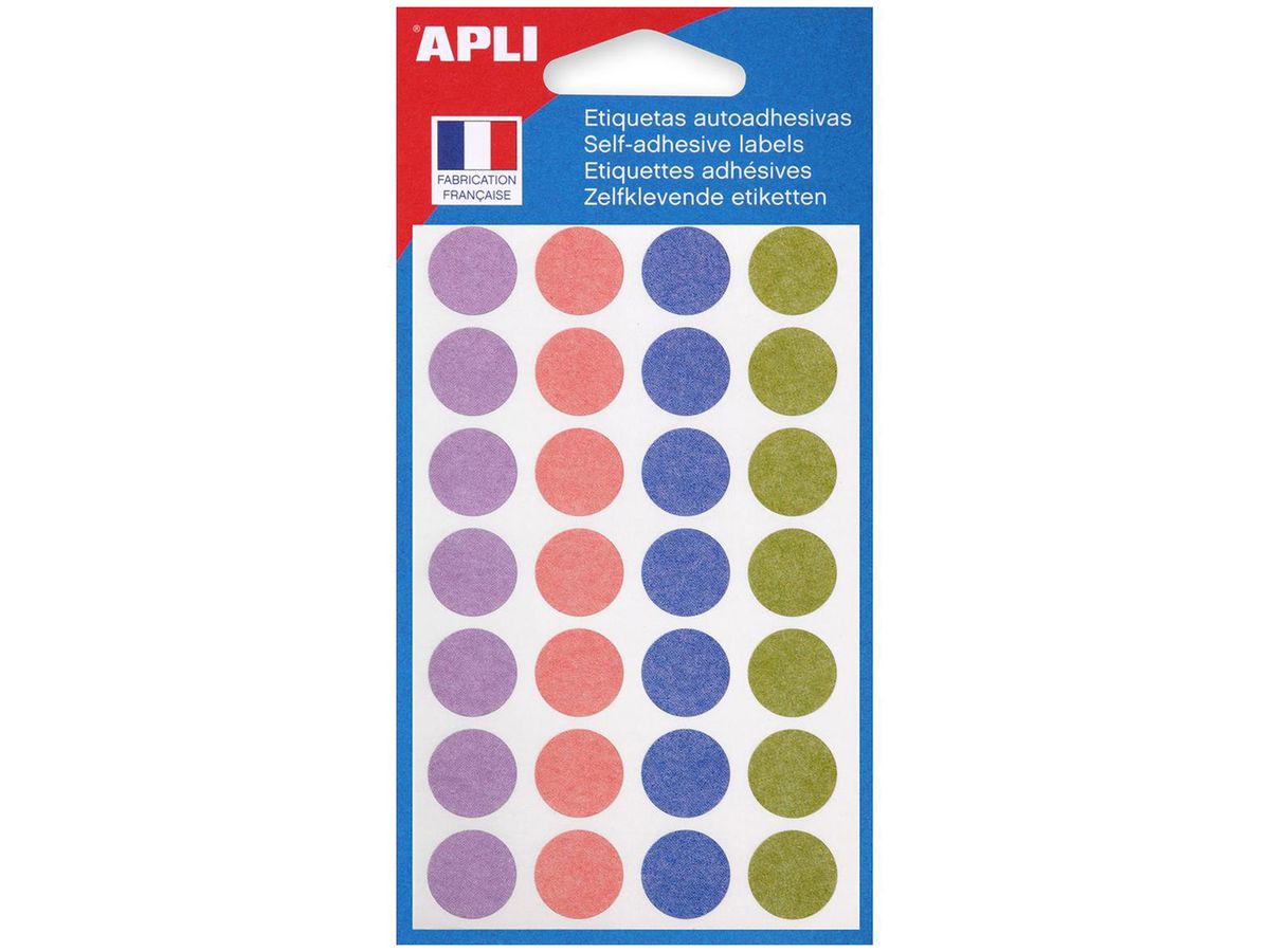 Apli Agipa - 140 Pastilles adhésives - couleurs pastels assorties