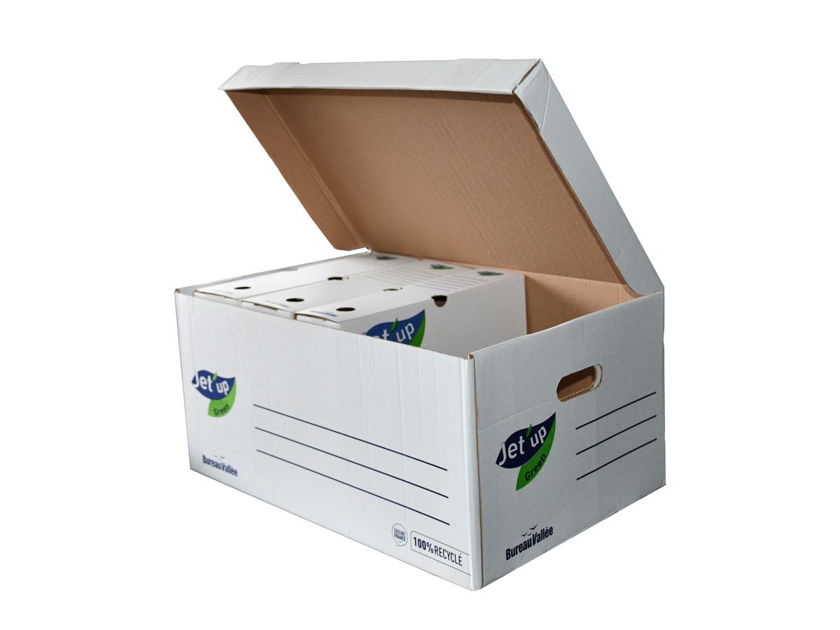 Container pour boite à archives avec couvercle 43 x 33,5 x 27 cm