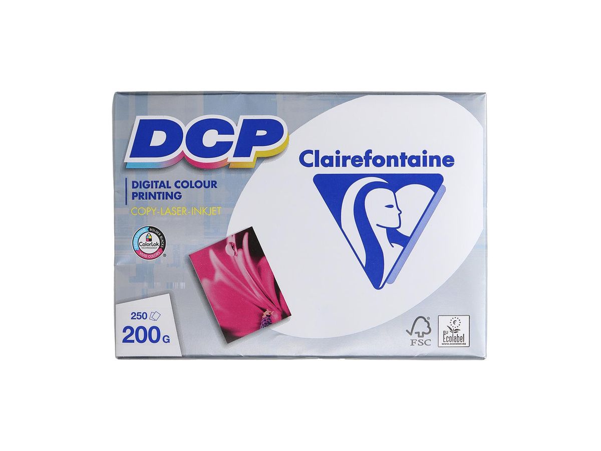 Clairefontaine Dcp 125 Feuilles A4 (210 X 297 Mm), 300 G/M2- Papier  D'Impression - Ultra Blanc 3801C - Bloc papier A4 - Creavea
