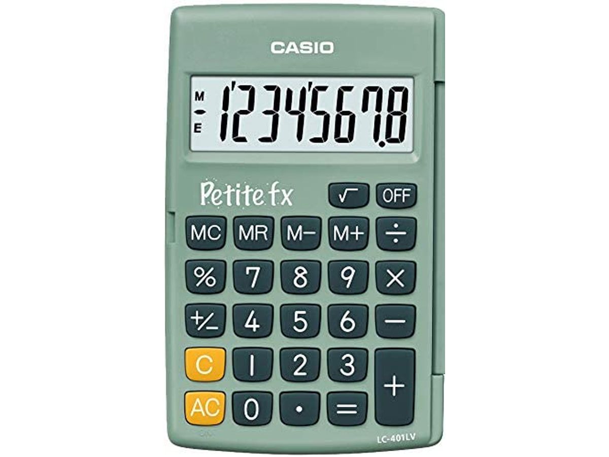 Calculatrice de poche Casio Petit-FX LC-401LV - 8 chiffres - alimentation  batterie - rose