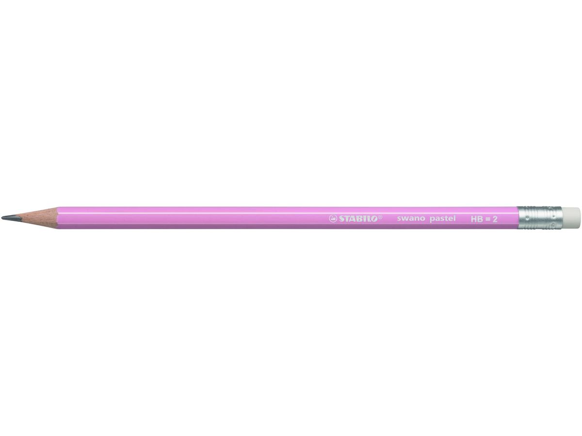 STABILO - Crayon à papier - HB - rose pastel - embout gomme
