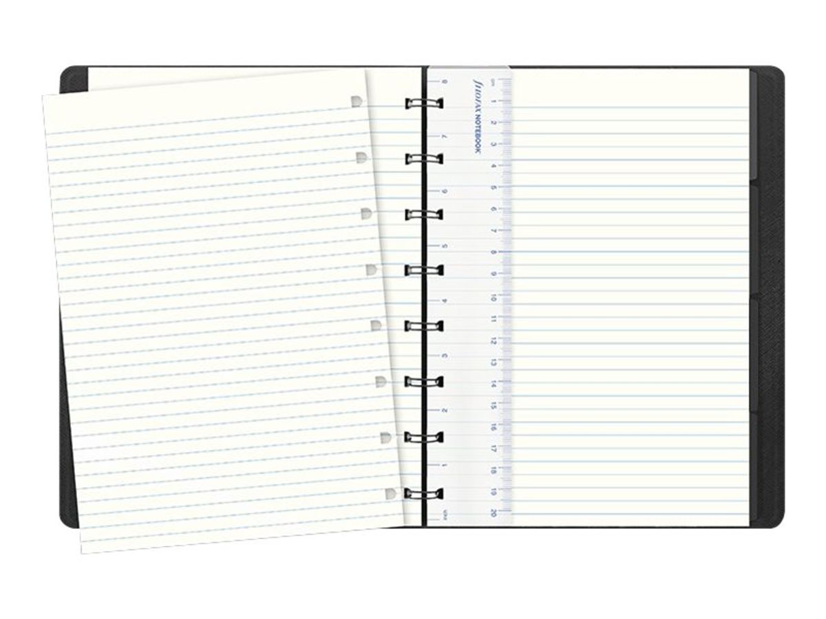 Carnet à Spirale Noir - A5 14,8x21 cm 100 Pages Lignées Papier